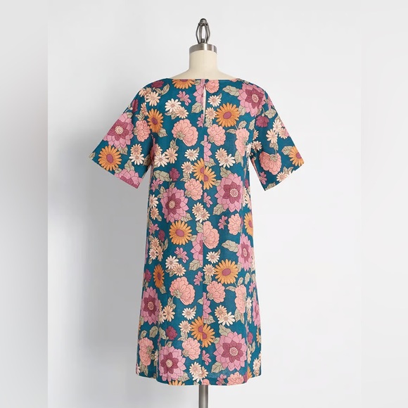 ModCloth x Princess Highway Floral Shift Dress Cotton Linen 60’s 70’s - Picture 6 of 6